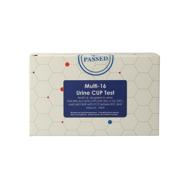 Multi 16 drugstest cup urine 1 Stuks