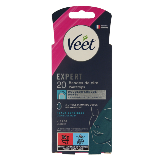 Strisce Depilatorie a Freddo Viso Expert 20 Pezzi
