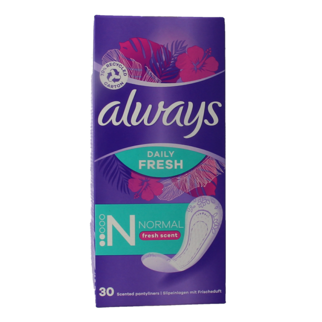 Salvaslips Always Daily Fresh Normal con aroma 30 unidades