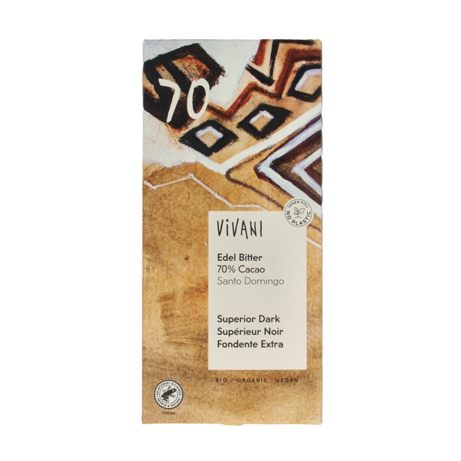 Chocolate negro superior 70% Santo Domingo ecológico 100 g