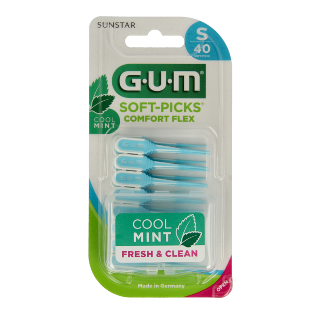 GUM Soft-Picks Comfort Flex Menta Piccoli, 40 Pezzi