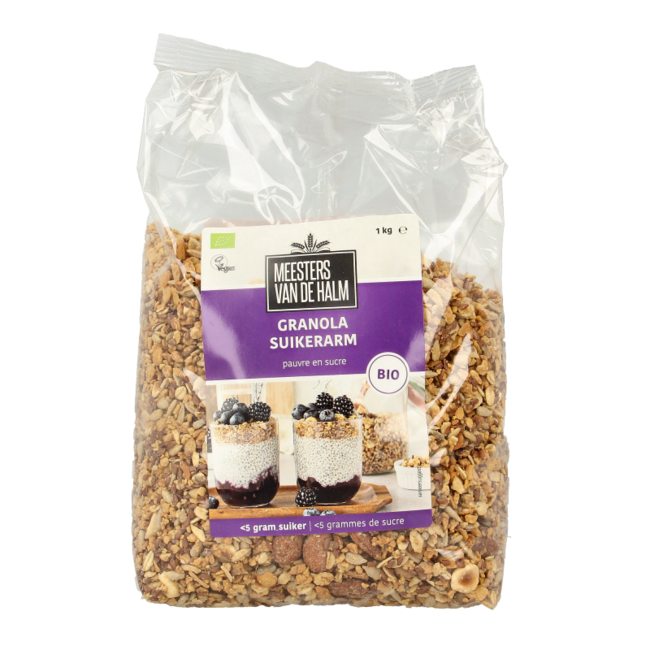 Granola bio à faible teneur en sucres 1 kg