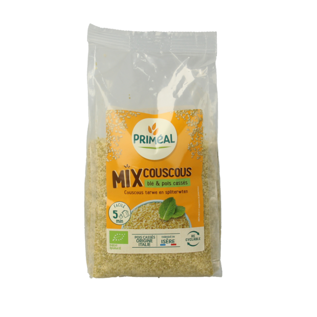 Cuscús de trigo y guisantes partidos bio 400 g