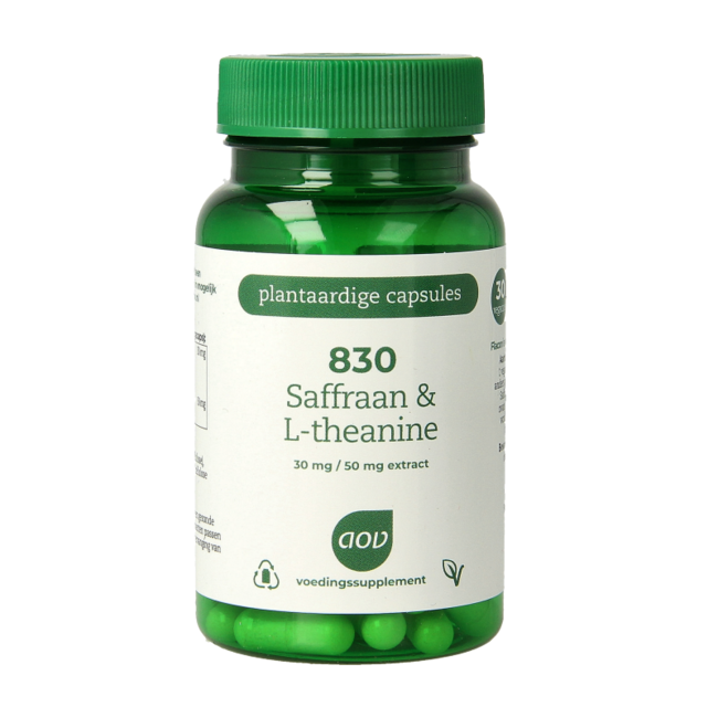 830 Safran & L-Theanin 30 Vegetarische Kapseln