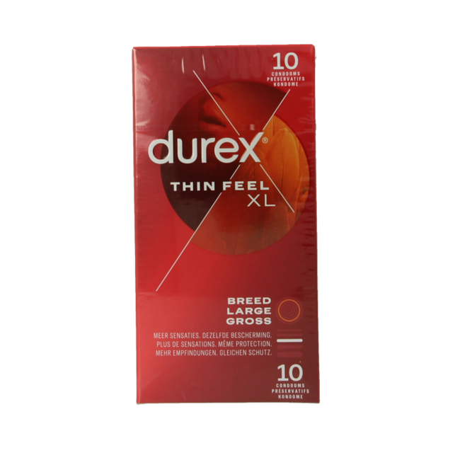 Durex Thin Feel XL Kondome, 10 Stück