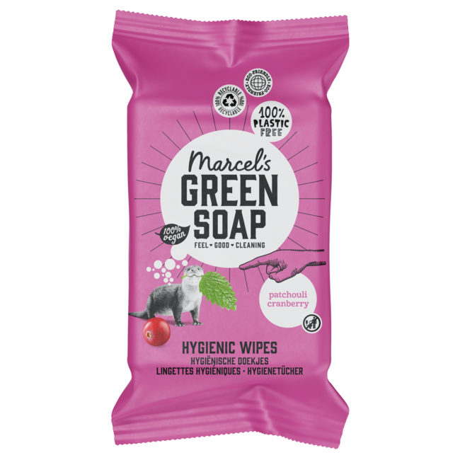 Cleansing wipes patchouli & cranberry 60 Stuks