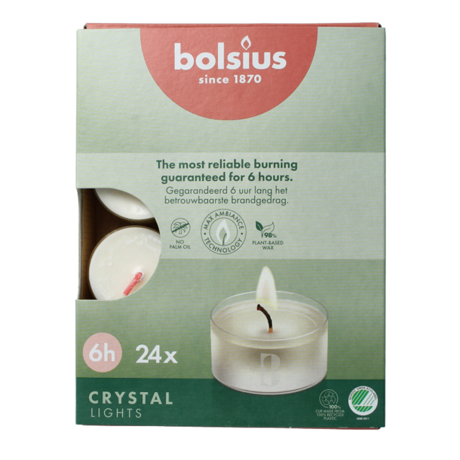 Crystal Lights 6 uur doos 24 Stuks