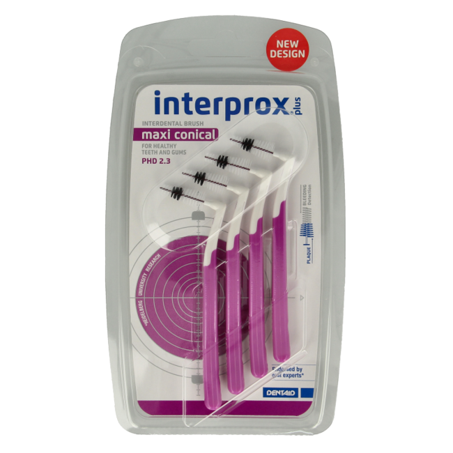 Interprox Plus Maxi Conical Interdentalbürsten, Lila, 4 Stück