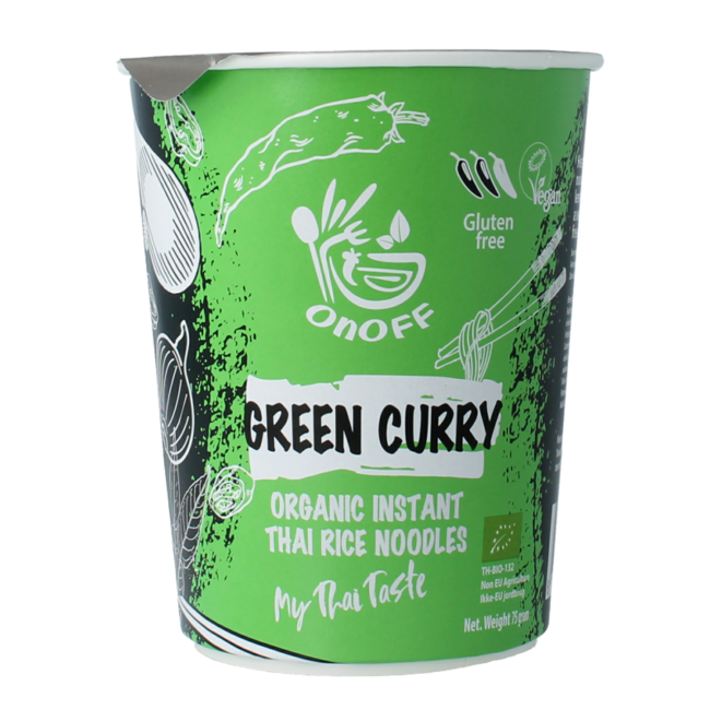 Błyskawiczna zupa z makaronem curry zielone bio 75 Gram