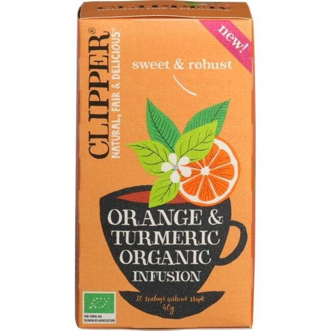 Infusión biológica de naranja y cúrcuma, 20 bolsitas