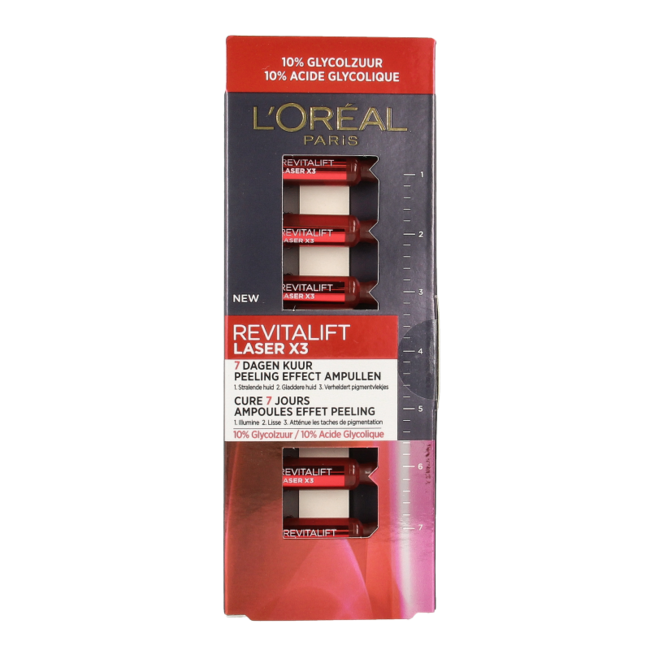 Ampułki Revitalift Laser X3 z Efektem Peelingującym, 7 sztuk