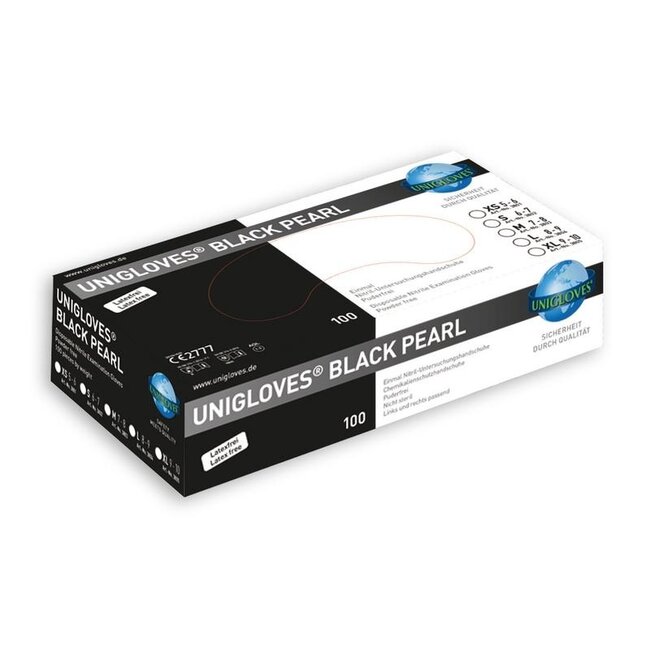 Handschuhe Pearl Nitril Schwarz puderfrei XL 100 Stück