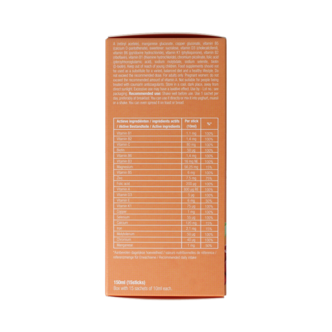 Multivit liquid gelstick 10ml 15.00 Stuks