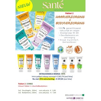 Sante Package 2 hair & body care 25% 1.00 Display