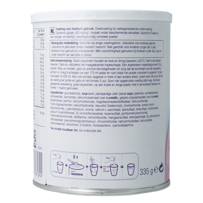 Aarbei poeder 335.00 Gram