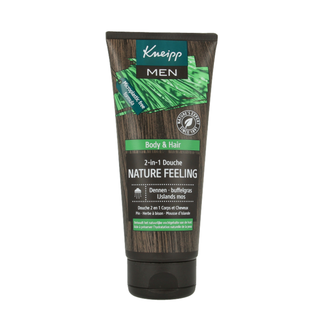 Gel de ducha 2 en 1 para hombre cuerpo y cabello Nature Feeling 200 ml