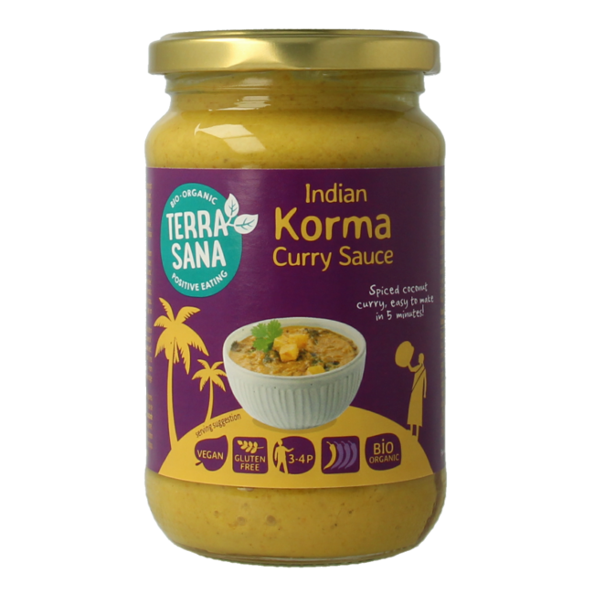 Sos curry korma bio 350 gram