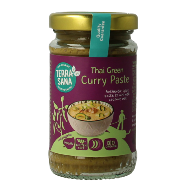 Pasta de curry verde tailandesa ecológica 120 g