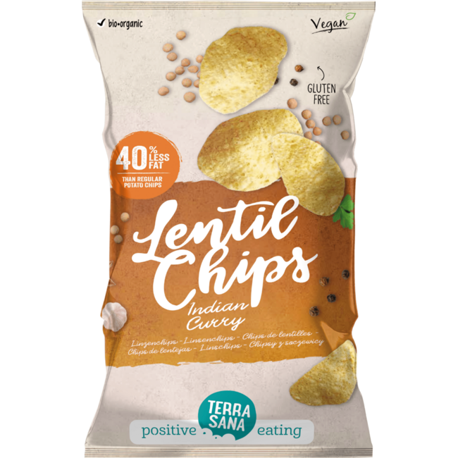Linsenchips Indisches Curry Bio 75 Gramm
