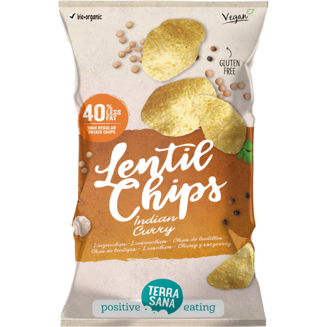 Organic Indian Curry Lentil Chips 75g