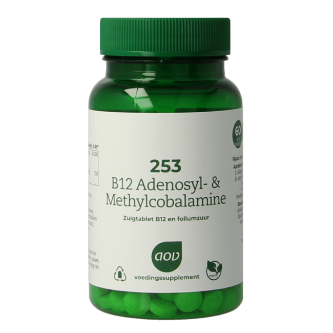 253 B12 Adenosilo y metilcobalamina 60 comprimidos para chupar