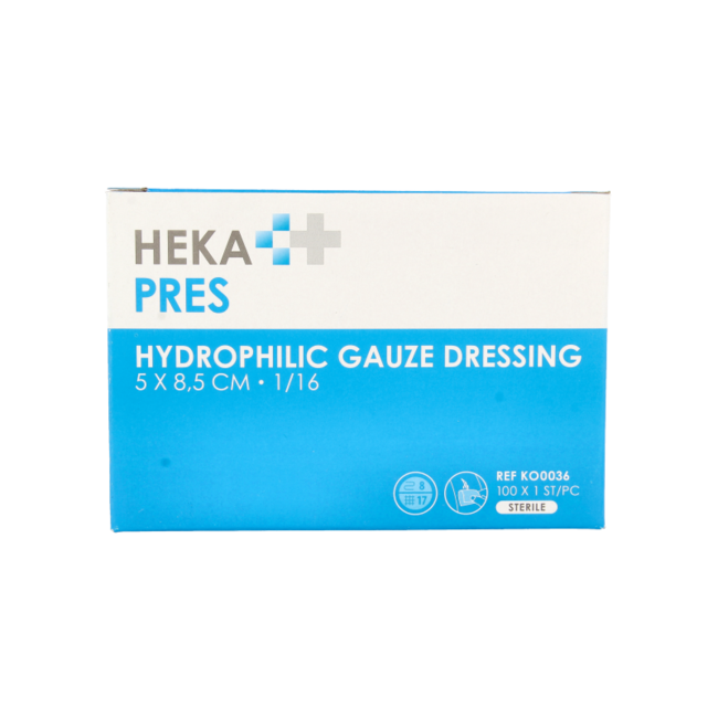 Compresa de gasa hidrófila 5 x 8,5 100 unidades