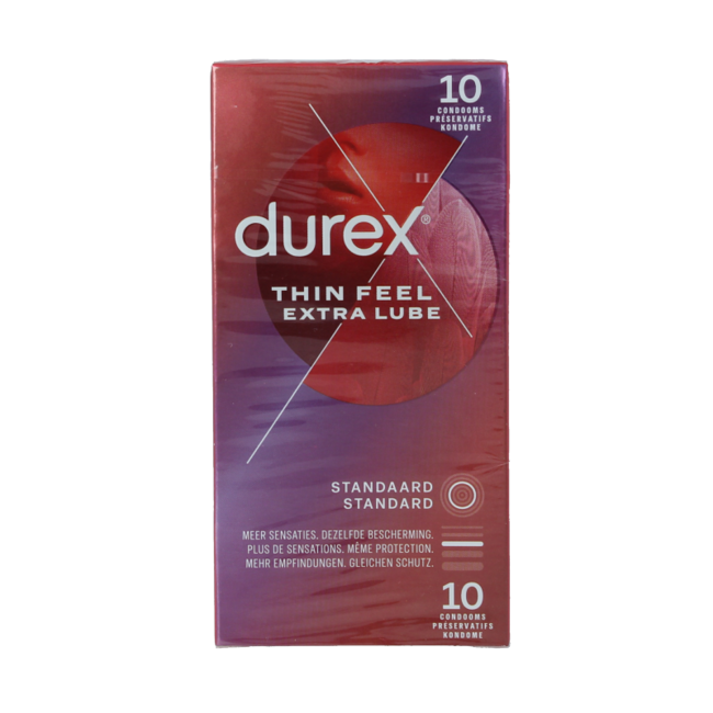 Durex Sensación Fina Extra Lubricado 10 Unidades