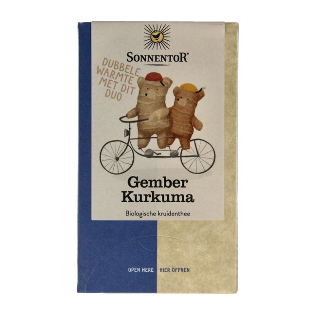 Gember curcuma thee bio 18 Zakjes