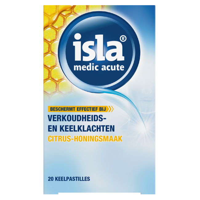 Isla Medic acute pastylki do gardła cytrusowo-miodowe 20 Pastylek