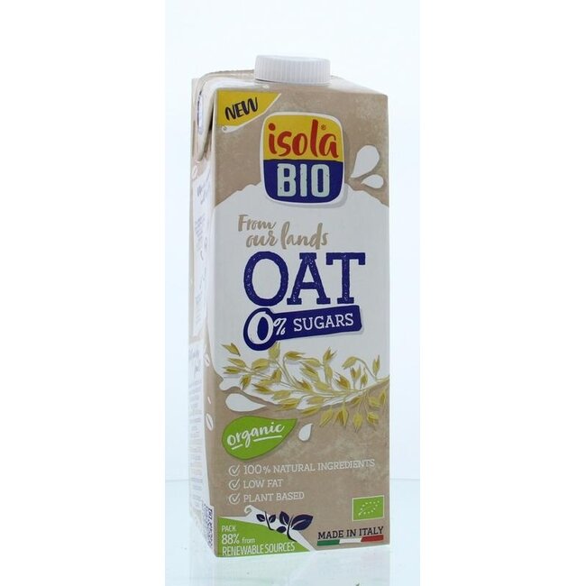 Bebida de avena bio sin azúcar 1 litro