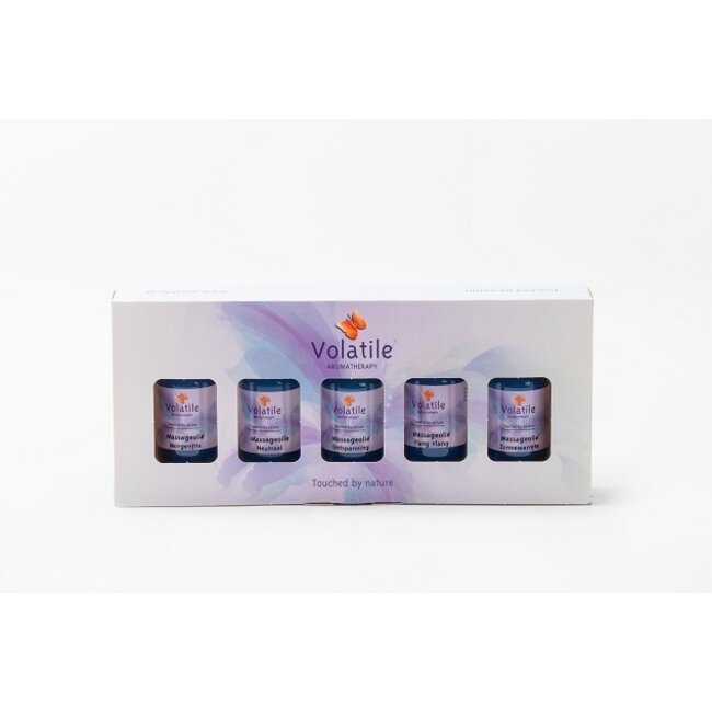 Estuche de regalo de aceite de masaje 5 x 30 ml, 1 Set