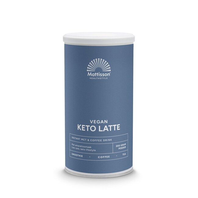 Latte keto vegano instantáneo con MCT y café 200 Gramos