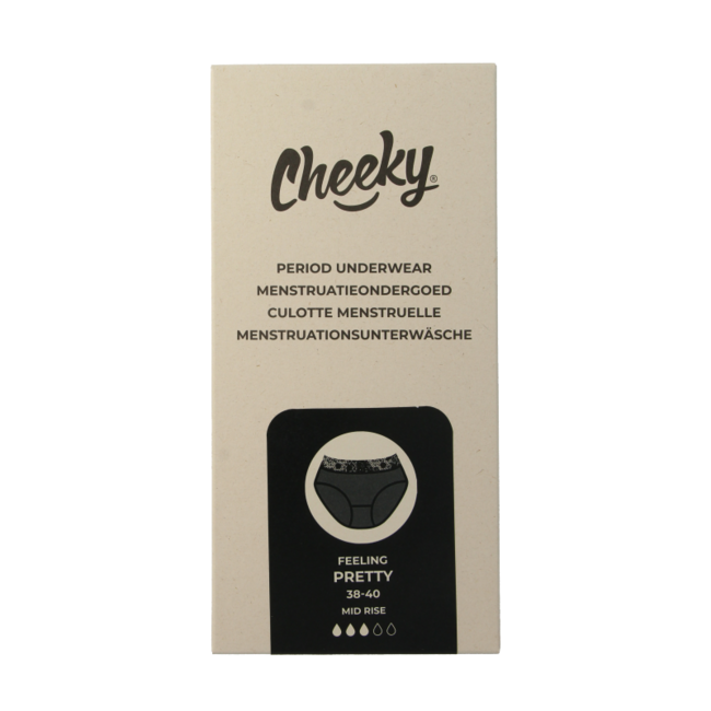 Mutandine Mestruali Feeling Pretty Nere Taglia 38-40 (1 Pezzo)