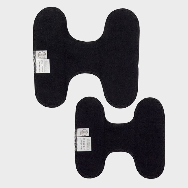 Protège-slips lavables sans fermeture noir lot de 3