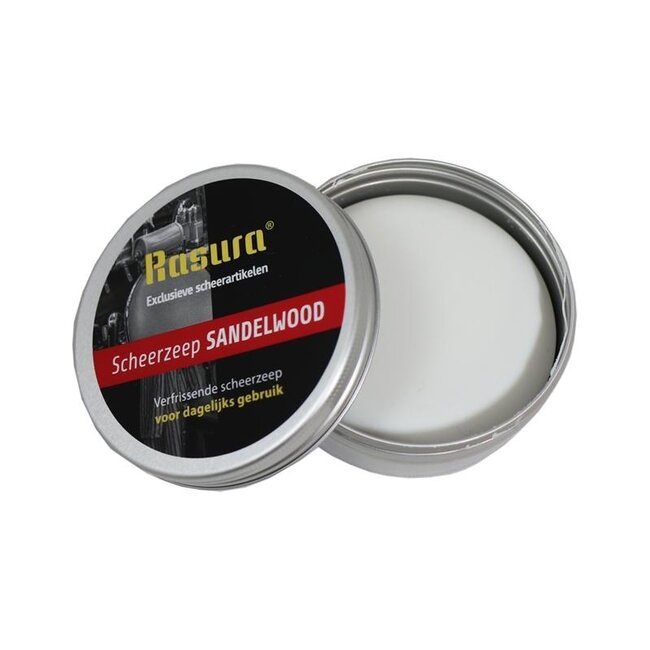 Sandalwood shaving soap in a tin, 1 piece