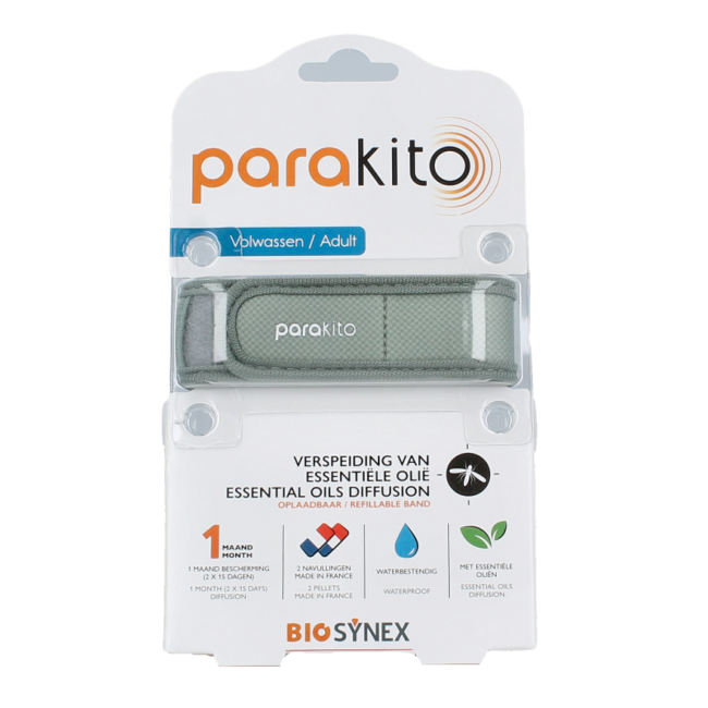 Opaska na rękę przeciw komarom dla dorosłych khaki 1 sztuka