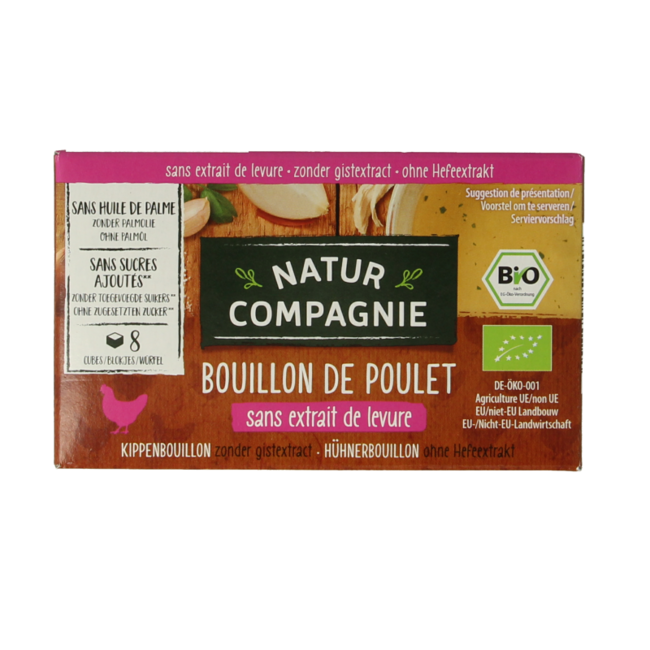 Dadi per Brodo di Pollo Biologico Senza Lievito 8 Pezzi