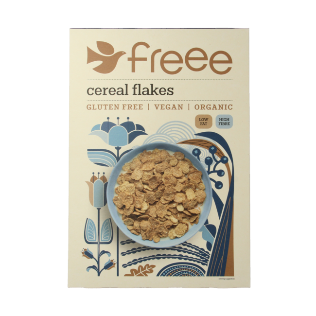 Copos de fibra sin gluten ecológicos 375 Gramos
