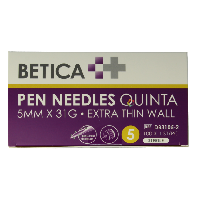 Aghi per penna Quinta sterili 5mmx31G 100 Pezzi