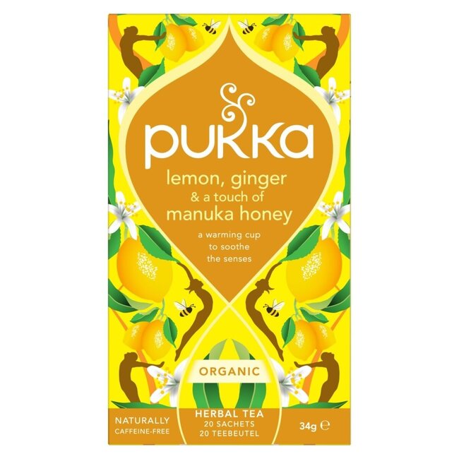 Limón jengibre con un toque de miel de Manuka bio 20 bolsitas