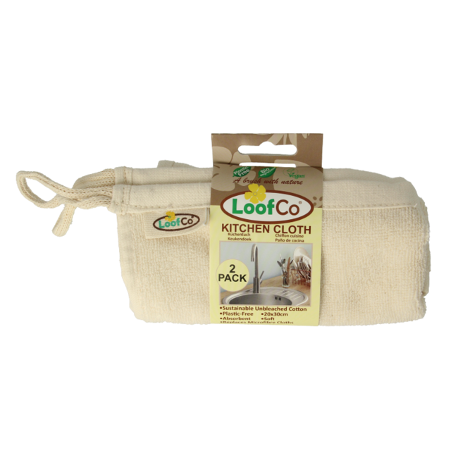 Ekologiczne ściereczki do naczyń LoofCo, 2 sztuki