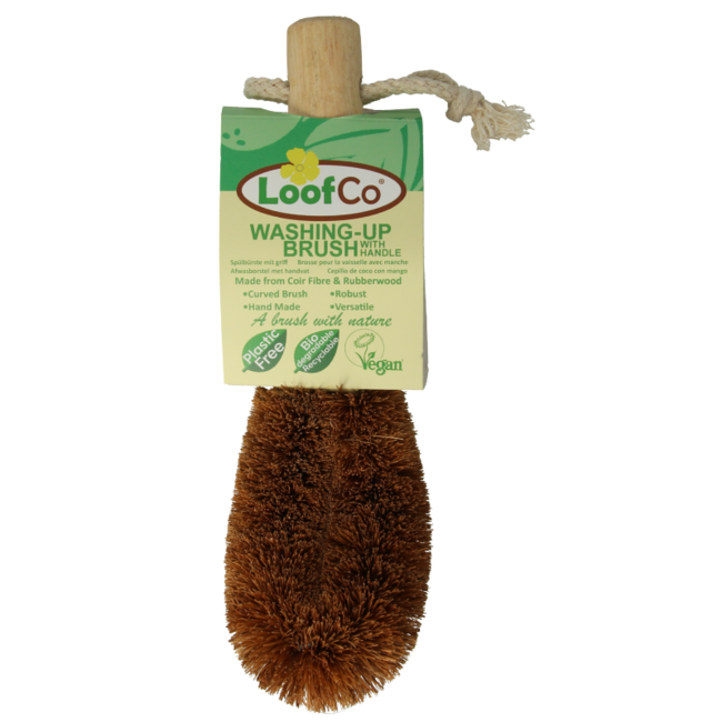 Cepillo para platos con mango de coco bio 1 unidad