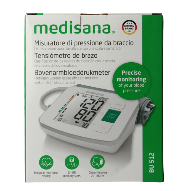 Bloeddrukmeter bovenarm BU512 1 Stuks