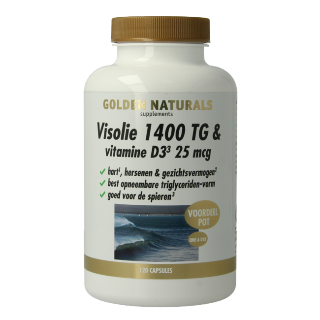 Olej rybi 1400 TG witamina D3 120 kapsułek softgel