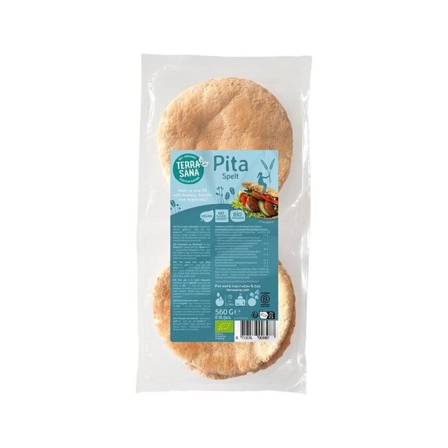 Pane pita di farro 8 pezzi bio 560 Grammi