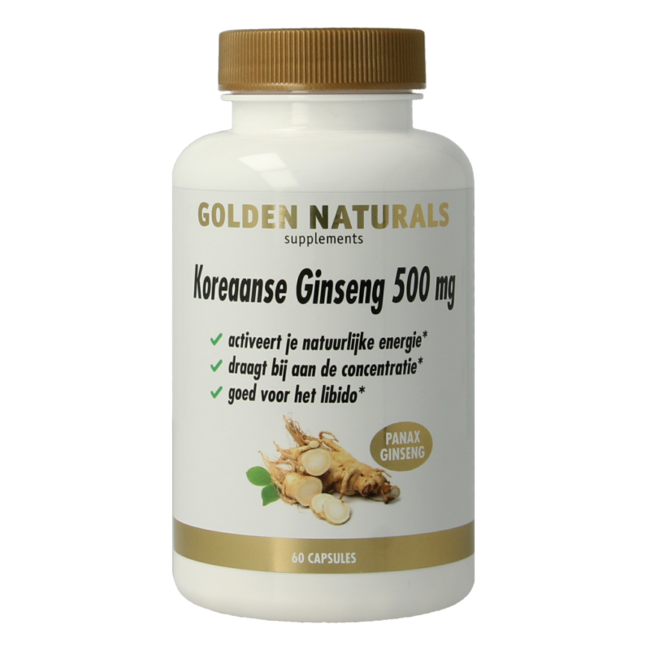 Koreaanse ginseng 500mg 60 Vegetarische capsules