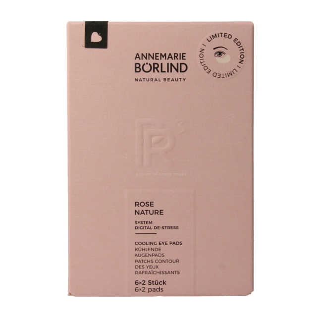 Rose nature eye pads 6 x 2 pièces 12 unités