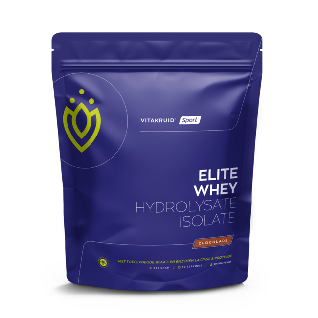 Elite whey 50% hydrolysate/50% isolate chocolade 990 Gram