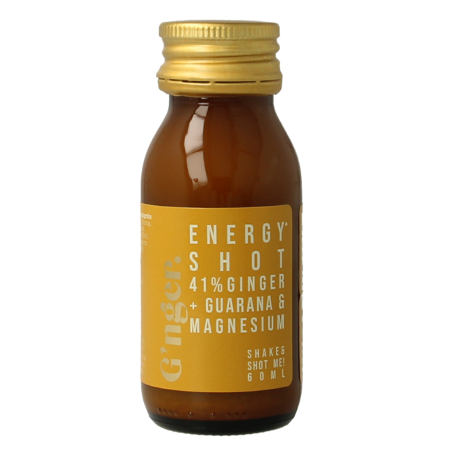 Shot imbirowy sok owocowy guarana energia 60 mililitrów