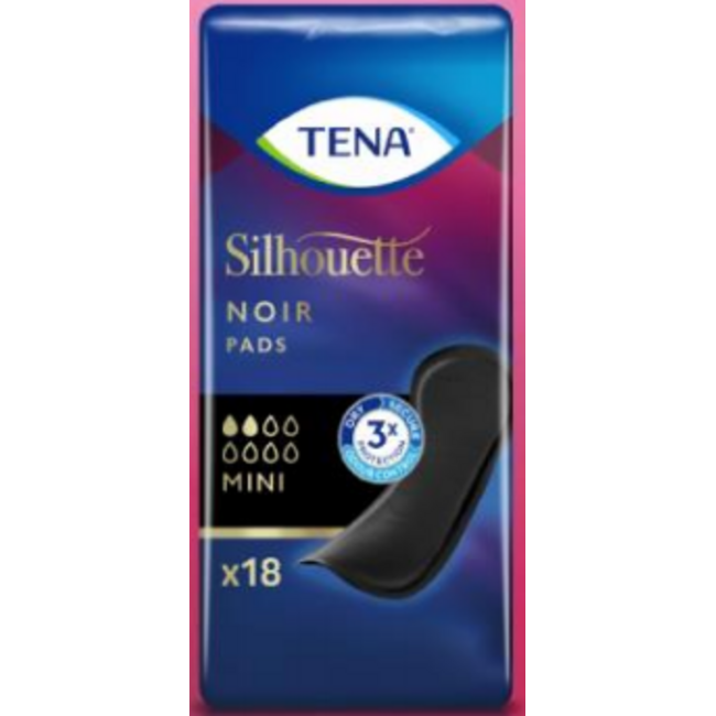 TENA Silhouette Noir Mini, 18 unidades